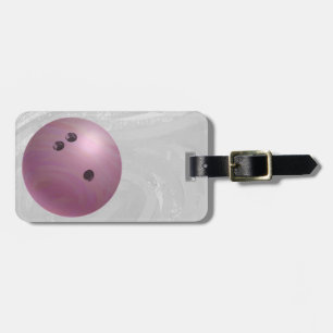 Bowling Ball Pink Luggage Tag