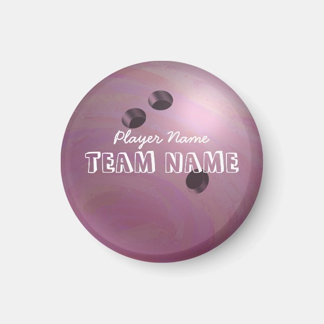 Bowling Ball Pink Magnet (Front)