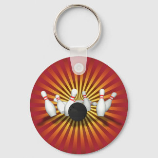 Bowling Ball & Pins: 3D Model: Keychain