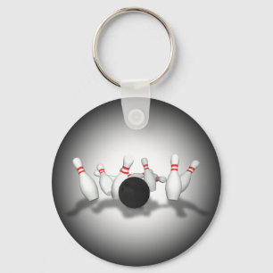 Bowling Ball & Pins: 3D Model: Keychain