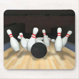 Bowling Ball & Pins: 3D Model: Mouse Mat