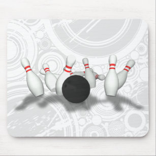 Bowling Ball & Pins: 3D Model: Mousepad