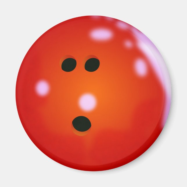 Bowling Ball (Red) Magnet (Front)