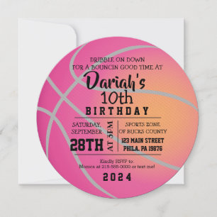 BOWLING BALL ROUND Birthday Party Invitation