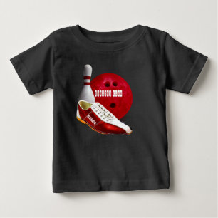 Bowling Ball Shoe And Pin With Your Custom Name Baby T-Shirt