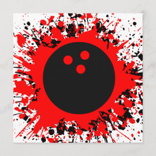 bowling ball splatz invitation