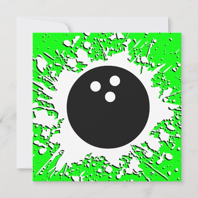 bowling ball splatz invitation (Front)