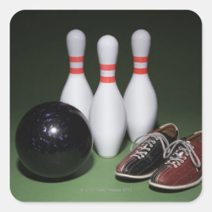 Bowling Ball Square Sticker