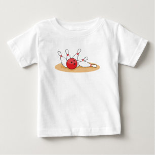 Bowling Ball Striking Skittles Baby T-Shirt