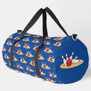 Bowling Ball Striking Skittles Pattern Duffle Bag