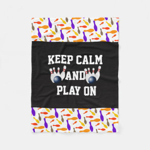 Bowling Ball Team Player Exercise Fitness Train Fleece Blanket
