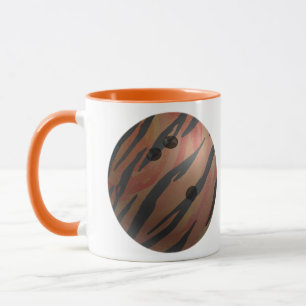 Bowling Ball Tiger Orange Mug
