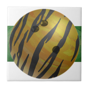Bowling Ball Tiger Yellow Tile