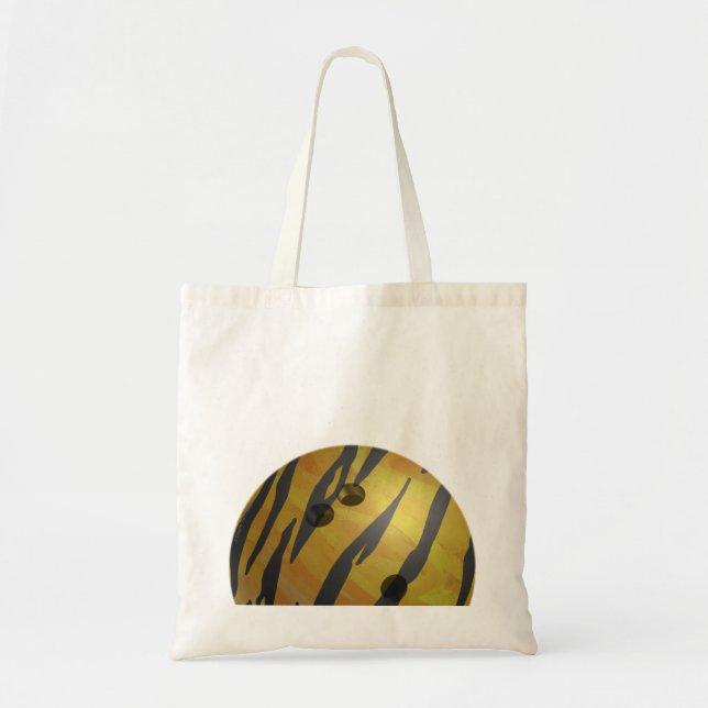 Bowling Ball Tiger Yellow Tote Bag (Front)