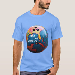 Bowling ball with gulf of america colorfull T-Shirt