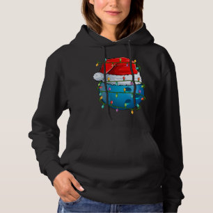 Bowling Ball Xmas Lighting Santa Hat Bowling Ball Hoodie