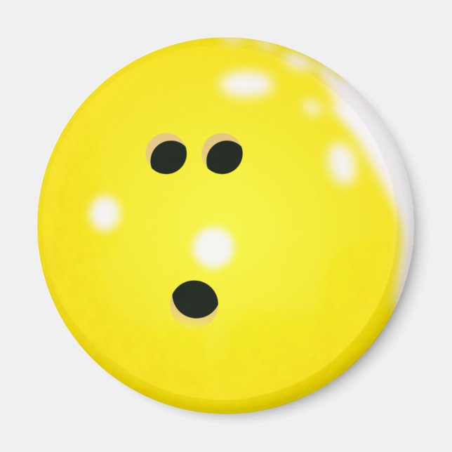 Bowling Ball (Yellow) Magnet (Front)