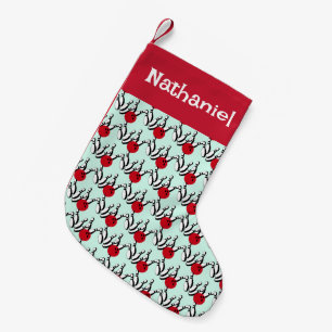 Bowling Balls and Pins Design Small Christmas Stocking