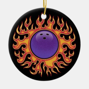 Bowling Balls-o-Fire Ceramic Tree Decoration