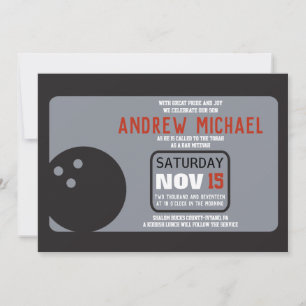 BOWLING Bar Mitzvah Invitation