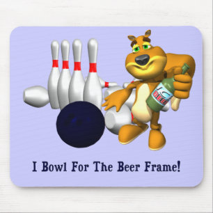 Bowling Beer Frame Mouse Mat