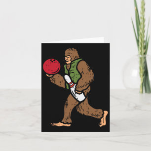 Bowling Bigfoot Funny Bowler Sasquatch Boys Kids M Card