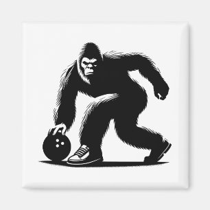 Bowling Bigfoot  Magnet