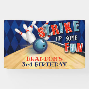 Bowling Birthday Banner - Boy