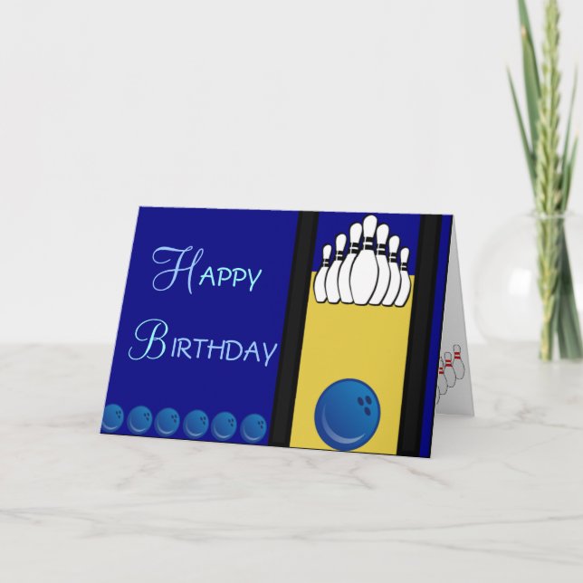Bowling Birthday Card (Front)