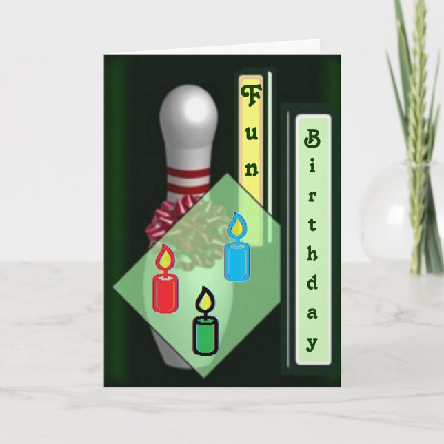Bowling birthday cards (Front)