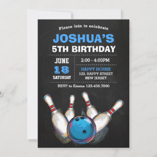 Bowling Birthday Invitation