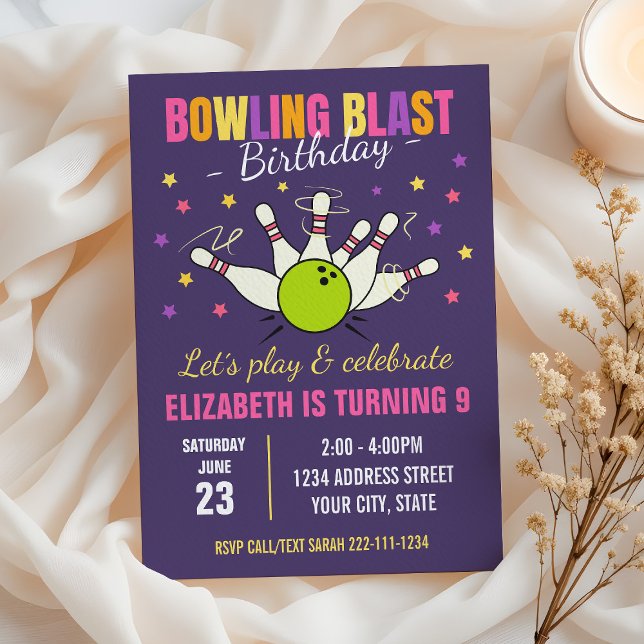Bowling birthday invitation (Creator Uploaded)