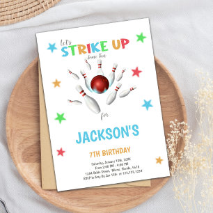 Bowling Birthday Invitation