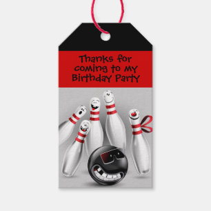 Bowling Birthday Party Favour Tag