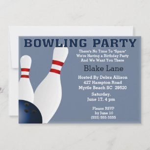 Bowling Birthday Party Invitation