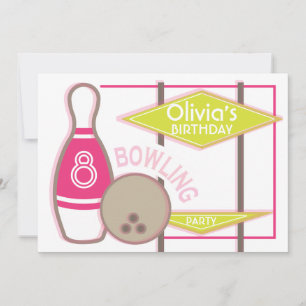 Bowling Birthday Party Invitation