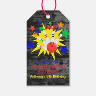Bowling Birthday Party Thank You Gift Tags