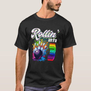 Bowling Birthday Rollin Into 3 Party 3rd Birthday  T-Shirt