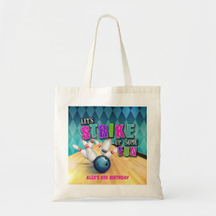 Bowling Birthday Tote Bag - Girl