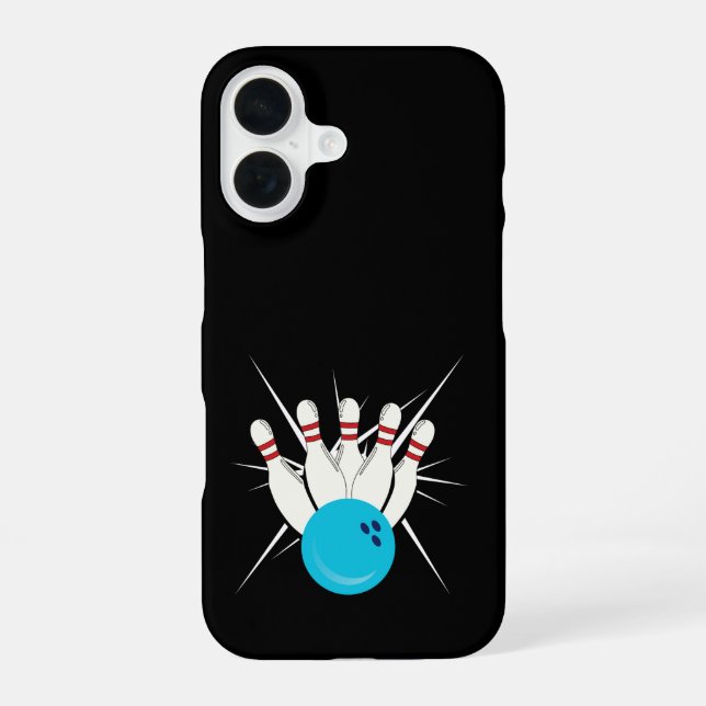 Bowling Bliss iPhone 16 Case (Back)