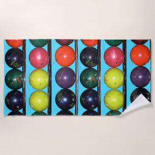 Bowling Blitz  Beach Towel