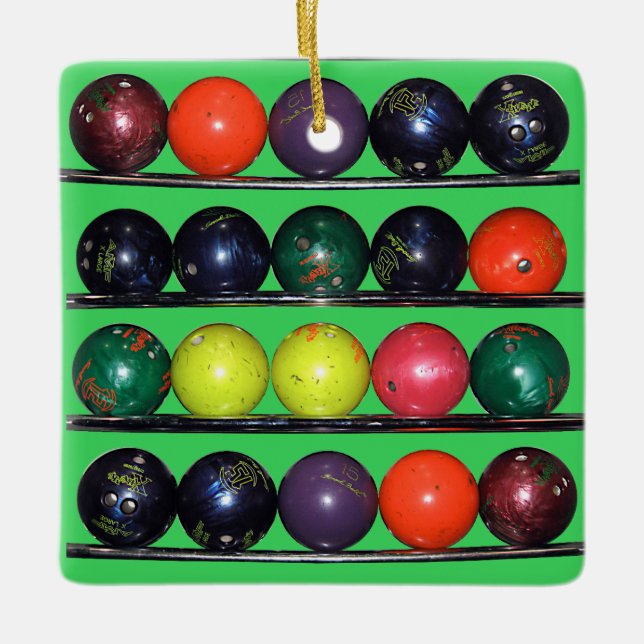 Bowling Blitz  Ceramic Ornament (Front)