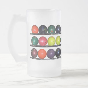 Bowling Blitz Frosted Glass Beer Mug