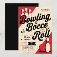 Bowling Bocce Team Community Church Business Red