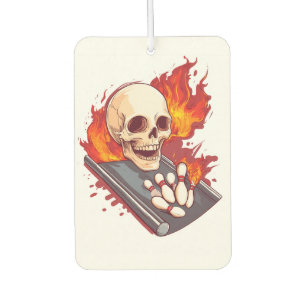 Bowling Bones � Funny Sports Skull Car Air Freshener