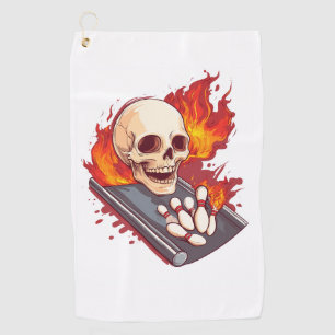 Bowling Bones � Funny Sports Skull Golf Towel