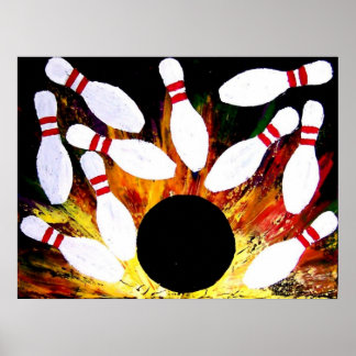 BOWLING BOWL STRIKE CANVAS PRINT by Teo Alfonso