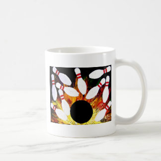 BOWLING BOWL STRIKE COFFEE DRINK MUG by Teo Alfons