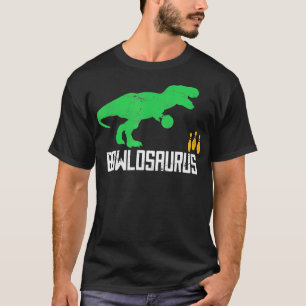 Bowling Bowler Dinosaur Player Ball Pin T-Shirt