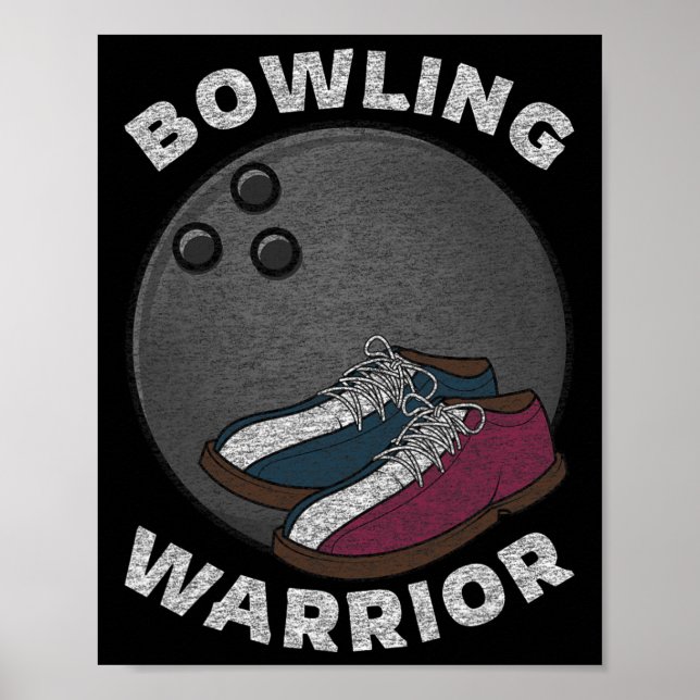 Bowling Bowler Funny Saying Vintage Graphic  Poster (Front)